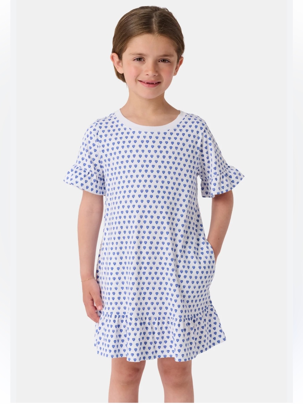 Roller Rabbit Esme Dress with Blue Heart Print - Size 6